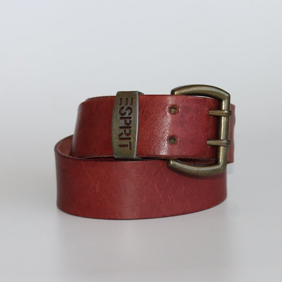 SOLD / 80s Vintage ESPRIT Leather Belt *Made in Holland* L ~ 36" - Picture 3 of 7